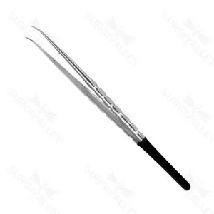 Micro Tissue Plier Diamond Powdered Straight 1X2 Teeth Implant Instruments