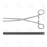 Kocher Atraumatic Forceps Elastic Blades Straight 22.2cm General Surgery Instruments