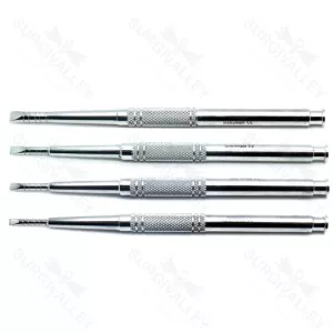 4 Pieces Dental Chisels Straight Ridge Splitting Surgical Extraction Instruments