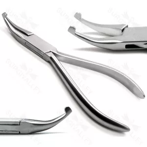 Dental How Curved Crown Pliers Orthodontic Wire Bending Stainless Steel Instruments