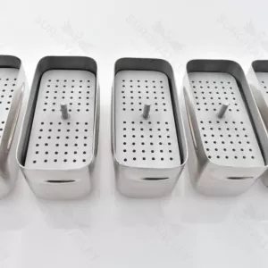 72 Hole Autoclave Sterilizer Case Dental Aluminum Endo Files Holder Box 5 Pcs