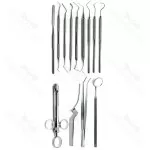 Dental Root Canal & Pulpotomy Tray Setup Stainless Steel Instruments Set Of 13