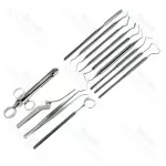 Dental Root Canal & Pulpotomy Tray Setup Stainless Steel Instruments Set Of 13