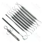 Dental Scaling & Root Planning Tray Setup Stainless Steel Instruments Set Of 10