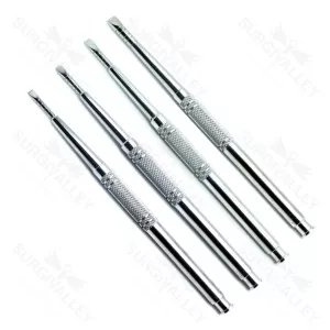 Ridge Straight Chisels Dental Bone Splitting Surgical Extraction Set Of 4 Tools