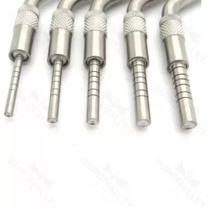 5 Pieces Dental Surgical Osteotomes Bone Spreading Adjustable Screw Concave Tip