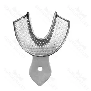 Set Of 10 Stainless Steel Perforated Impression Trays 5 Lower 5 Upper