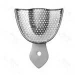 Set Of 10 Stainless Steel Perforated Impression Trays 5 Lower 5 Upper