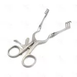 Beckman Weitlaner Laminectomy Retractor 31cm 4X3 Prong Sharp Hinged Blade