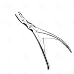 Bone Nibbler Ronguer Compound Action 7.5" Curved Orthopedic Instrument SS