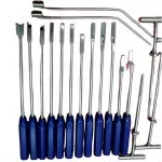 Mueller-Type Cement Removal Instruments Titanium Blue 22 Pcs Orthopedics