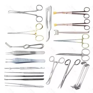 Endoscopic Forehead Lift Dissectors 19 Pcs Set Facial Plastic Surgery