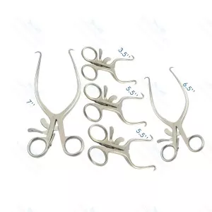 Gelpi Retractor 3.5"+4.5"+5.5"+6.5"+7" 05 PCs Set Surgical Instruments