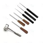 Orthopedic Bone Curette & Screws Drivers And Bone Mallet set of 9 Pieces