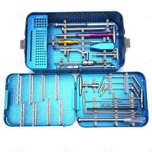 Orthopedic DHS And DCS Surgical Instrument Set With Graphic Case Box A+ Quality