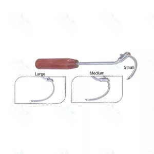 Orthopedic Wire Passer Guide Combo of Small, Medium & Large with Fiber Handle