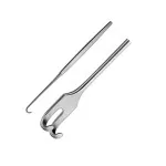 Single Use Disposable Tracheal Retractor Blunt 1 & 2 Prong Flat Handle Ent Surgery Instrument