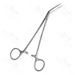 Fickling Artery Forceps Angled To Side With Partly Serrated Jaws