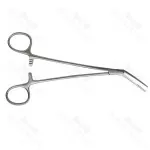 Fickling Artery Forceps Angled To Side With Partly Serrated Jaws