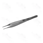 Jefferson Tissue Forceps Delicate Serrated Straight Flate Handle 17.8cm