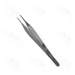 Jefferson Tissue Forceps Delicate Serrated Straight Flate Handle 17.8cm