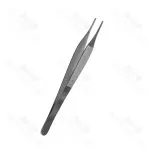 Jefferson Tissue Forceps Delicate Serrated Straight Flate Handle 17.8cm