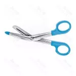 Lister Universal Bandage Scissors Serrated Inside Angled To Side 145 mm 1 Blade Probe Pointed