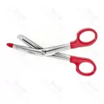 Lister Universal Bandage Scissors Serrated Inside Angled To Side 145 mm 1 Blade Probe Pointed