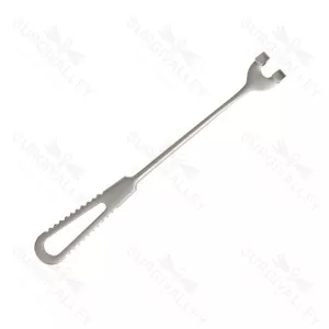 Ollier Retractor 2 Prong 38mm Long Blade Curve Blunt General Surgery Retractor