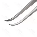 Perry Dissecting Forceps Fine Curved Serrated Jaw Delicate Dressing & Tissue Forceps