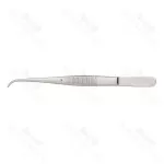 Perry Dissecting Forceps Fine Curved Serrated Jaw Delicate Dressing & Tissue Forceps