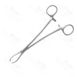 Poirier Tissue Forceps 2 X 3 Interlocking Teeth Ratcheted Handles General Surgery Tissue Forceps