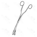 Barrett Placenta Forceps Hollow Circular Blade Serrated Jaw