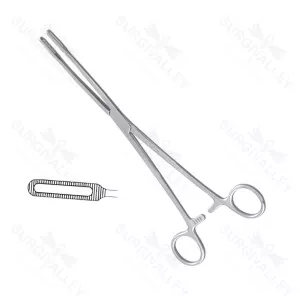 Single Use Disposable Fletcher Sponge Forceps Serrated Tear Drop Jaws Straight