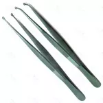 Suture Tweezers Corn Curved 160mm Implant Instruments