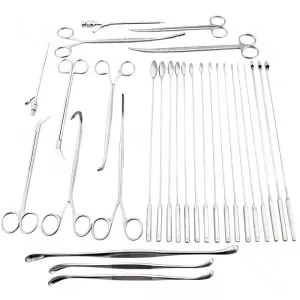 General Surgery Cholecystectomy Surgical Instrument Set Of 25 Pieces