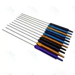 Liposuction Cannula Set Of 11 Pieces Fixed Aluminium Handle 25cm X 3mm