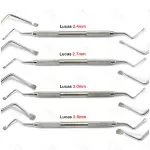 6PCS Lucas Curettes Hemingway Bone Curettes Dental Spoon Excavator Lab