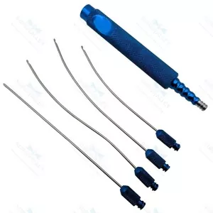 Luer Lock Liposuction Cannulas Set With Transfer Adopter For Luer Lock Syringes