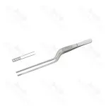 Brown Cushing Bayonet Tissue Forceps Flat Handles 180mm