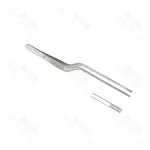 Brown Cushing Bayonet Tissue Forceps Flat Handles 180mm