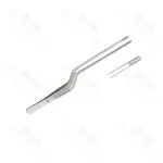 Brown Cushing Bayonet Tissue Forceps Flat Handles 180mm