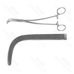 Gray Cystic Gall Duct Forceps Tip Short Curved 22.2 cm