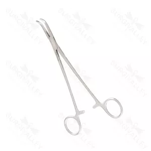 Lower Gall Duct Forceps Serrated Curved Jaws 17.8 cm