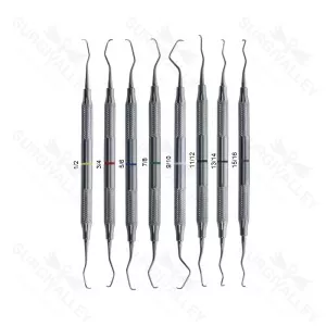 Veterinary Gracey Curette Set Of 8 Periodontal Curettes Hollow Handle