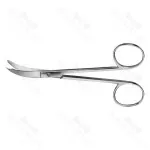 Northbent Ligature Scissors Curved To Side 120 mm Notch Tip Non Sterile Reusable