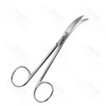 Northbent Ligature Scissors Curved To Side 120 mm Notch Tip Non Sterile Reusable