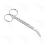 Northbent Ligature Scissors Curved To Side 120 mm Notch Tip Non Sterile Reusable