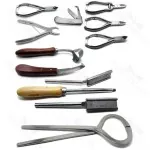 General Surgery 10 Pieces Veterinary Horse Hoof Knife Tester Forceps